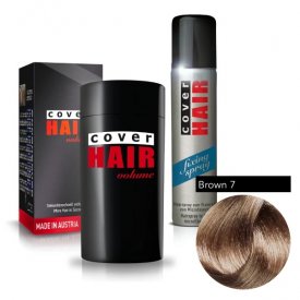 Cover Hair Volume hajdúsító, 30 g, barna + kötést erősítő spray