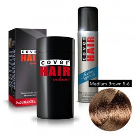 Cover Hair Volume hajdúsító, 30 g, középbarna + kötést erősítő spray