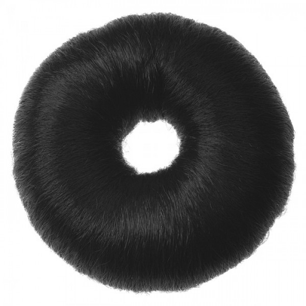 Hair Power kerek kontyalátét fekete hajjal, S - 7,3 cm
