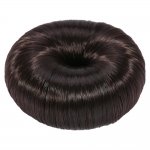 Hair Power kerek kontyalátét sötétbarna hajjal, S - 7,3 cm