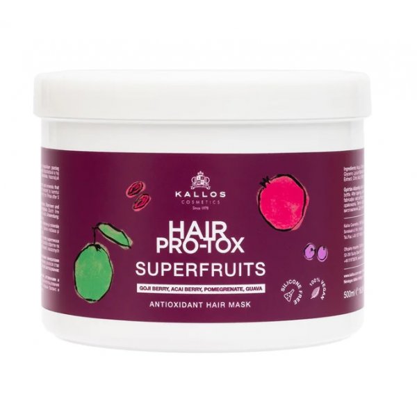 Kallos Hair Pro-Tox Superfruits hajpakolás, 500 ml