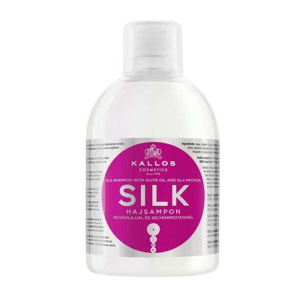 Kallos Silk sampon olívaolajjal és selyemproteinnel, 1 ll
