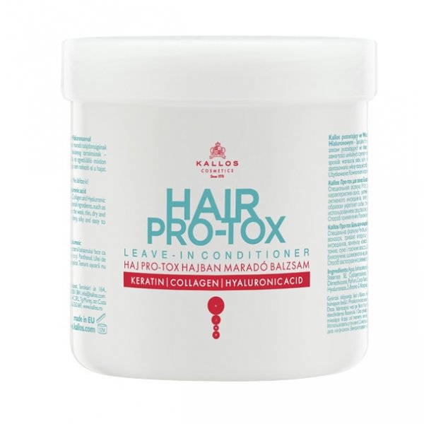 Kallos haj pro-tox hajban maradó balzsam keratinnal, kollagénnel és hialuronsavval, 250 ml