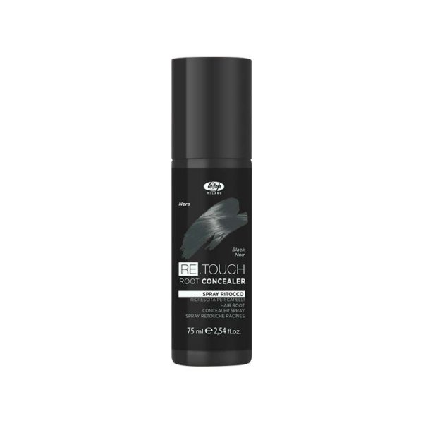 Lisap ReTouch Color hajtőszínező spray 75 ml, Fekete