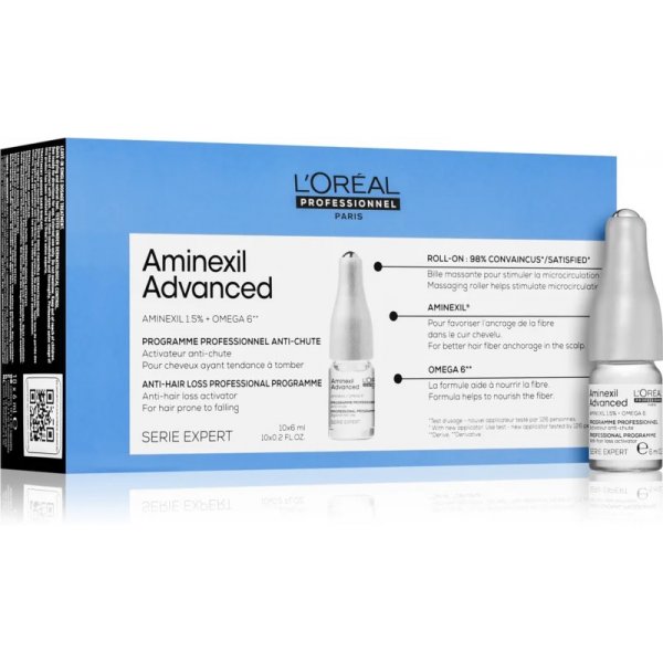 Loreal Professionel Control Aminexil Advanced hajhullásgátló kúra, 10x6 ml