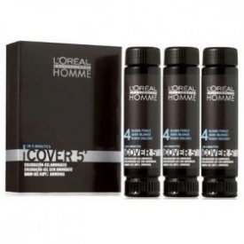 Loreal Professionnel Homme -COVER 5- színező zselé - 4 - BARNA 3x50 ml