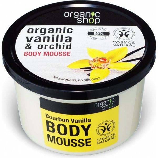 Organic Shop testápoló mousse Bourbon vanília kivonattal, 250 ml