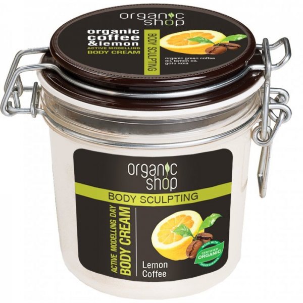 Organic Shop frissítő testformáló krém bio kávé és citrom kivonattal, 350 ml