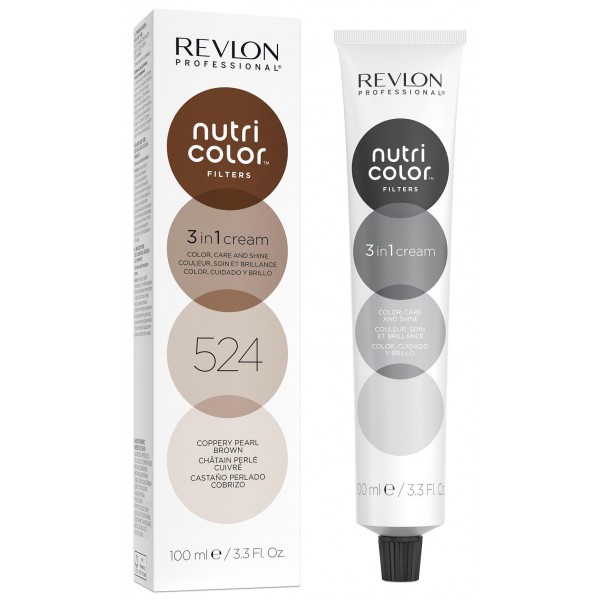 Revlon Nutri Color Creme színező hajpakolás 524 Rezes gyöngyház barna, 100 ml