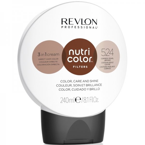 Revlon Nutri Color Creme színező hajpakolás 524 Rezes gyöngyház barna, 240 ml