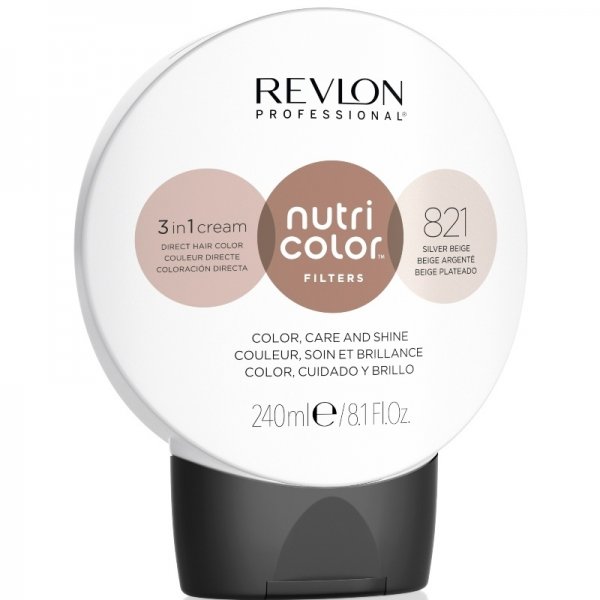 Revlon Nutri Color Creme színező hajpakolás 821 ezüstös bézs, 240 ml
