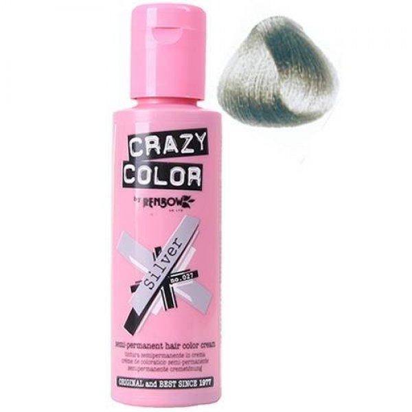 Crazy Color hajszínező krém 75 ml, 027 Silver