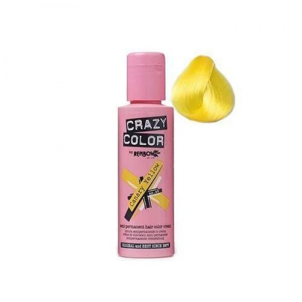 Crazy Color hajszínező krém 75 ml, 49 Canary Yellow