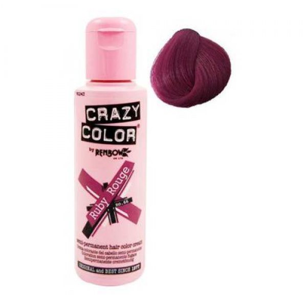 Crazy Color hajszínező krém 75 ml, 66 Ruby Rouge