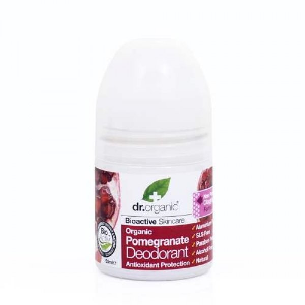 Dr. Organic Bio Gránátalma golyós dezodor, 50 ml