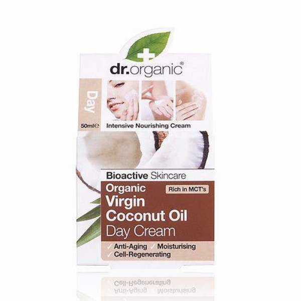 Dr. Organic nappali hidratáló krém bio szűz kókuszolajjal, 50 ml